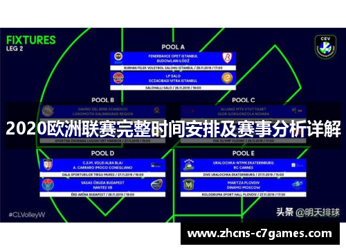 2020欧洲联赛完整时间安排及赛事分析详解