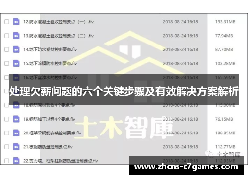 处理欠薪问题的六个关键步骤及有效解决方案解析