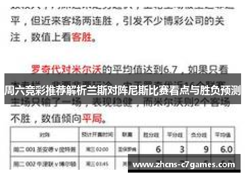 周六竞彩推荐解析兰斯对阵尼斯比赛看点与胜负预测 周六竞彩推荐解析兰斯对阵尼斯比赛看点与胜负预测